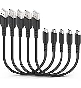1FT Micro USB Cable Short, 5 Pack USB to Micro USB Cord Fast Charging, Durable USB 2.0 Micro b Ch...