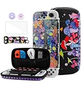 HYPERCASE Cute Mushroom Floral Switch OLED Carrying Case, Portable Travel Accessories Storage Bag...