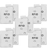 SaiTech IT 10 Pack RFID Blocking Sleeves for Debit and Credit Cards,Silver | Durable and Slim Ant...