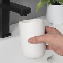White Bathroom Tumbler Cups