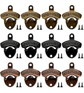ZOOFOX 12 Pieces Wall Mounted Bottle Opener, Vintage Beer Bottle Opener with Screws, Sturdy Antiq...
