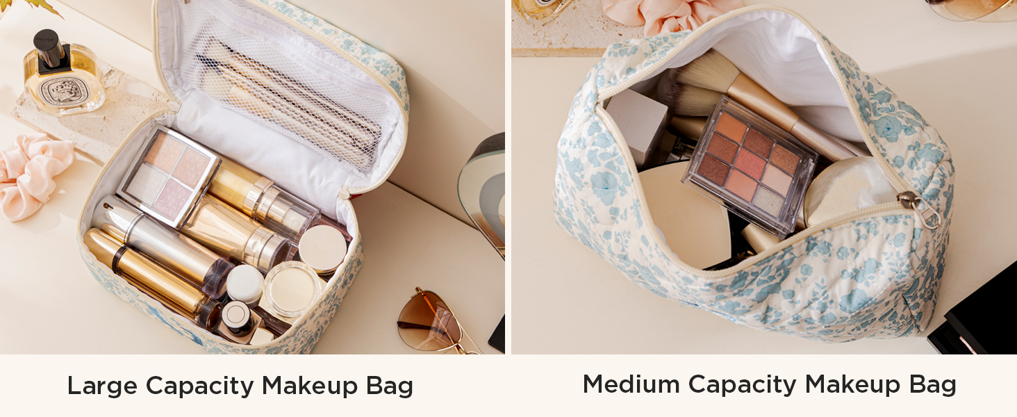 Personalized Makeup Bag travel makeup bag cute makeup bag quilted makeup bag initial makeup bag