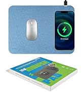 Fast Wireless Charging Mouse Pad 15W, Office Desk Pad with Ultra-Smooth Surface Non-Slip Rubber B...