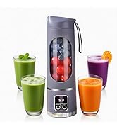 Portable Blender, Cordless, 16oz. Vessel, Personal Blender for Smoothies & Shakes, Leakproof-Lid ...