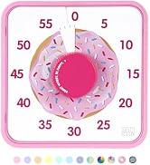 TWENTY5 SEVEN Countdown Timer 7.5 inch, 60 Minute 1 Hour Visual Timer for Classroom Teaching Tool...