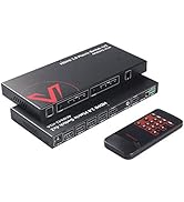 HDMI 2.0 Matrix Switch 4x2 4K@60Hz 4:4:4 HDR ARC/CEC SPDIF 5.1CH, 3.5mm Stereo Audio, Scaler 4K 1...