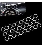 YAWUROU 30 PCS Car Honeycomb Graphics Stickers, DIY Reflective Automotive Side Body Door Decals, ...