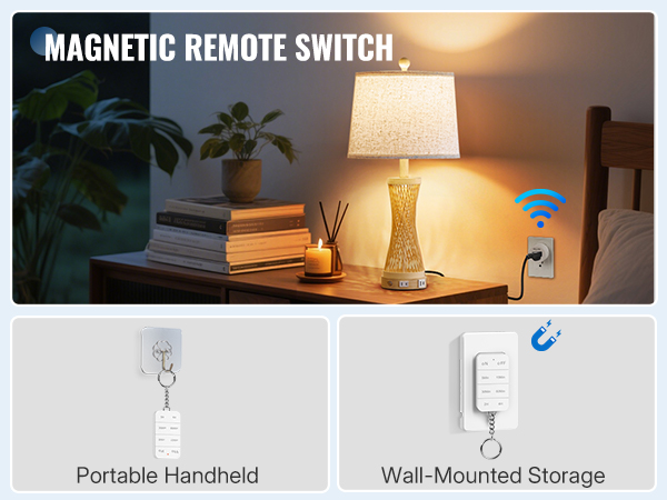 WILAWELS Indoor Outlet Timer with Remote