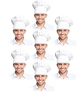 Xeoxarel Chef's Hats Adjustable Elastic Baker Kitchen Cooking Chef Cap for Adult/Kids