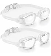 Vorshape Swim Goggles 2 Pack Anti Fog Swimming Goggles, No Leaking UV Protection Pool Goggles for...