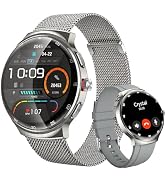 MOLOURK Smart Watches for Men Women, Waterproof Fitness Tracker, 1.43'' AMOLED Touchscreen Smartw...
