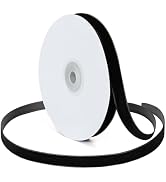 Black Velvet Ribbon for Gift Wrapping, 3/8 inch x 10 Yards Single Face Vintage Velvet Ribbon for ...