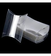 ISKYBOB 50 Pack Clear Plastic Pillow Boxes for Favors, Mini Pillow Gift Boxes for Candy Treats Tr...