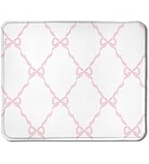 Coquette Pink Bow Mouse Pad, Girly Mouse Pad, Watercolor Pink Bow Ribbon Mouse Pads for Wireless ...