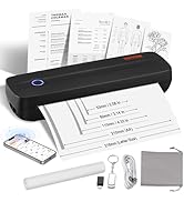 VEVOR Portable Printer - 2600mAh Battery, 203 DPI, Bluetooth Inkless Mobile Printer for A4, A5 & ...
