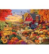 Fall Harvest Thanksgiving Puzzle - 1000 Piece Jigsaw Puzzle for Adults - Challenging Puzzle Perfe...