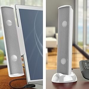 GOgroove SonaVERSE USB Laptop Clip On Speaker Sound Bar