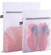 Kimmama Set of 2 Delicates Laundry Bags,Durable Zipper Mesh Laundry Bag,Bra Fine Mesh Wash Bag,Ke...