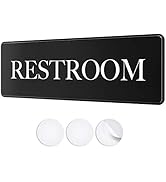 ASSURED SIGNS Restroom Sign - 9" by 3" - Ideal Bathroom Signs for the Office, Business or Home - ...