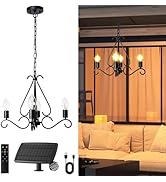 TWINKVILLA Solar Chandelier Outdoor, 4-Lights 23
