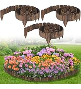 9.6ft L x 3.9in H Landscape Edging - 3 Packs Sturdy Anti-Corrosive Wood Garden Edging Border, Low...