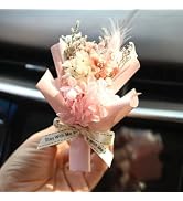 JJLFresheners Pink Mini Dried Flowers Bouquet for Car Air Vent Clips, Car Air Outlet Perfume Deco...