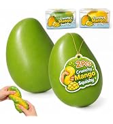 Crunchy Mango Squishy, Moldable Realistic Food Squeeze Toy for Adults 2Pcs | Moldable Crunchy Man...