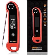 ChefsTemp Digital Instant Read Meat Thermometer, NSF Certified IP67 Waterproof Digital Food Therm...