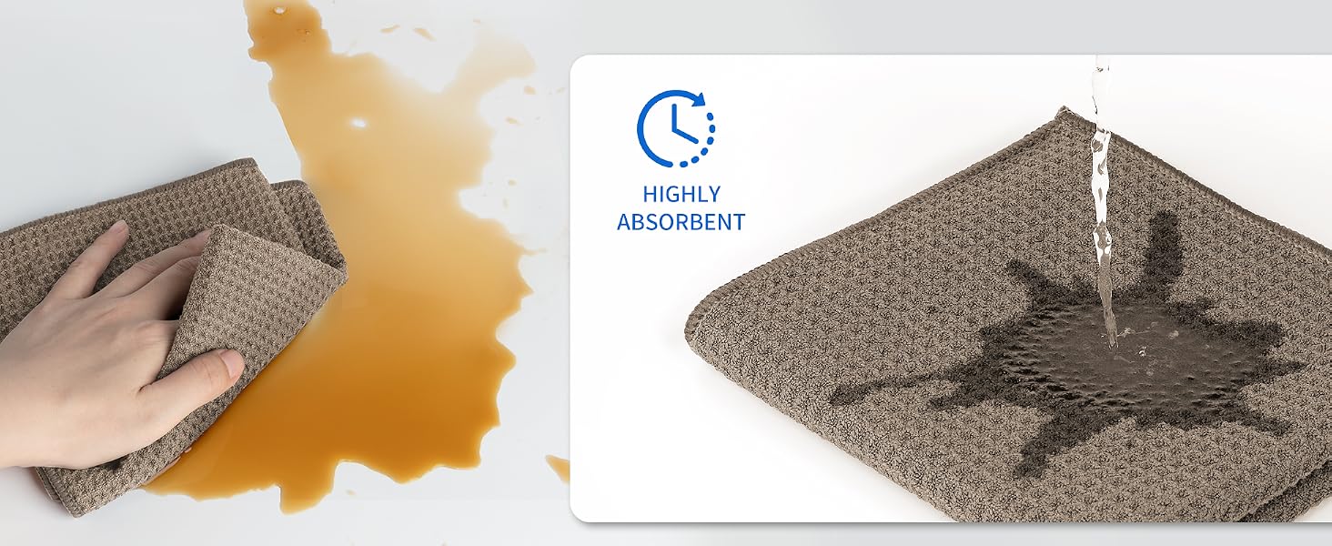 MR.SIGA waffle pattern microfiber cloths, HIGHLY ABSORBENT