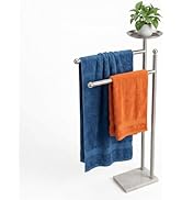 Songtec Bath Towel Rack Stand for Bathroom, 2-Tier Towel Holder Stand for Bath Towels Max to 68” ...