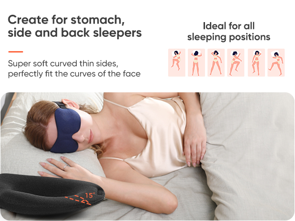 3D eye mask for side sleeper