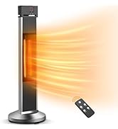 Electric Patio Heater for Outdoor Use, Infrared Heater w/Remote, Auto Shut Off, 500/1000/1500W Ra...