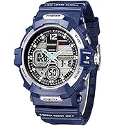 PASNEW Kids Digital Analog Watch Pedometer Stopwatch Multi Function 50M Waterproof Sport Watches ...