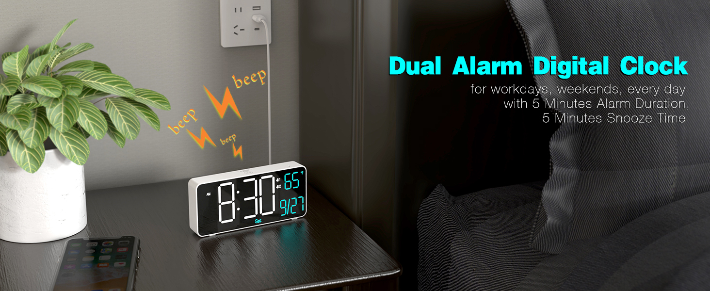 6.7in digital clock