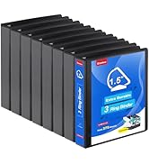 COMIX Heavy Duty 1 1/2 inch Slant-D Ring View Binder, 1.5 inch 3 Ring Binders, Hold 350 Sheets of...