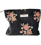 STARDW Flower Cosmetic Bags Makeup Bags for Women and Girls,Travel Makeup Bag Large Capacity Canv...