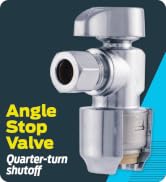 SharkBite Max 1/2 x 3/8 Inch Compression Angle Stop Valve, Quarter Turn, Push to Connect Brass Pl...