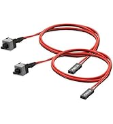 Electop 2 Pack 2 Pin SW PC Power Cable On and Off Push Button ATX Computer Switch Wire 45cm