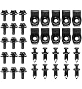 GOOACC GRC-70 35PCS Engine Under Cover Splash Shield Guard Body Bolts Bumper Fender Liner Push Re...