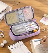 purple pencil pen case