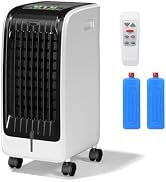 ARLIME Evaporative Air Cooler, 3 IN 1 Cooling Fan w/Remote Control, 3 Wind Speeds, 3 Modes, 8H Ti...