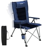 Anmiro Folding Camping Chair with Cup Holder and Storage Bag, Heavy Duty Support 500 LBS, Oversiz...