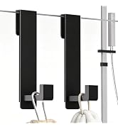PMMASTO Shower Door Hooks, 7.5 Inch Extended Stainless Steel Heavy Duty Towel Hooks for Bathroom ...