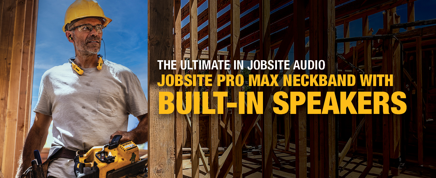 Jobsite Pro Max Neckband with Built-In Speakers