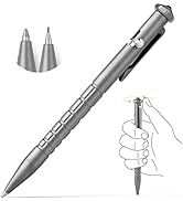 TISUR EDC Multitool Pen -Titanium Metal Bolt Action Pen - Novelty Tactical Pocket Pens with Clip ...