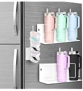 MSBRCH Magnetic Cup Holder for Fridge Water Bottle Organizer for Cabinet, 2Pcs Magnetic Cup Holde...
