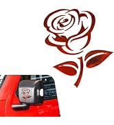WZP Rose Car Sticker Decal, 3D Rose Design Bumper Sticker, Waterproof PVC Window Decal, Auto Exte...