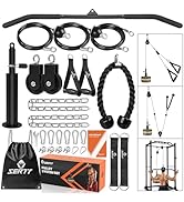 SERTT Home Gym Pulley System - Tricep Workout, Lat Pulldown, Biceps Curl, Triceps, Shoulders, Bac...