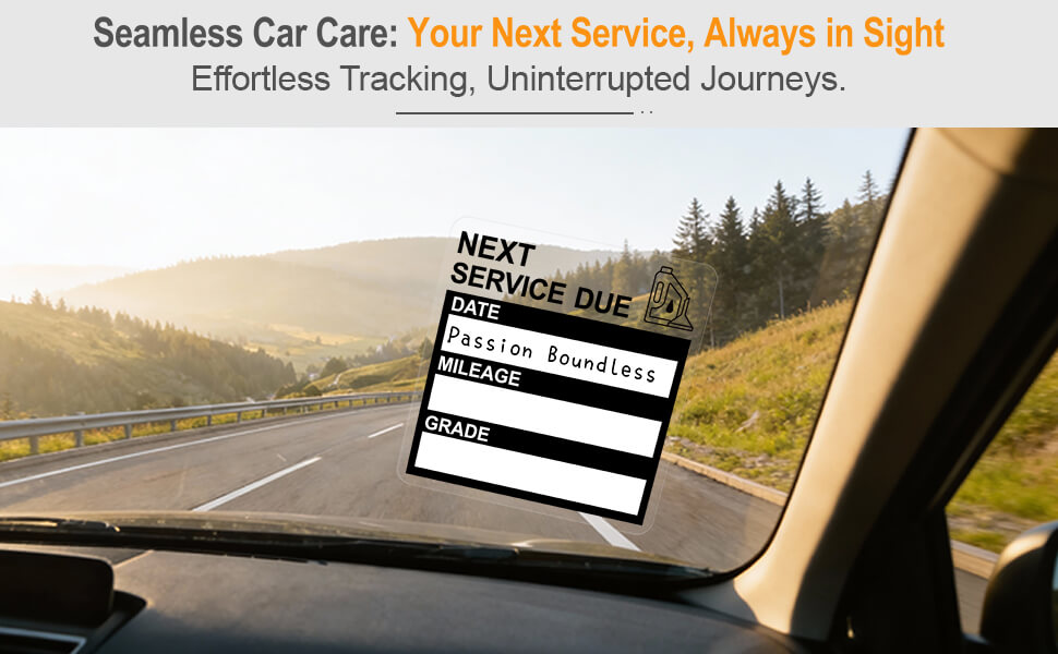 oil change stickers for windshield