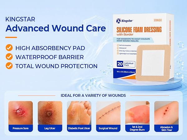 silicone foam dressing 4x4